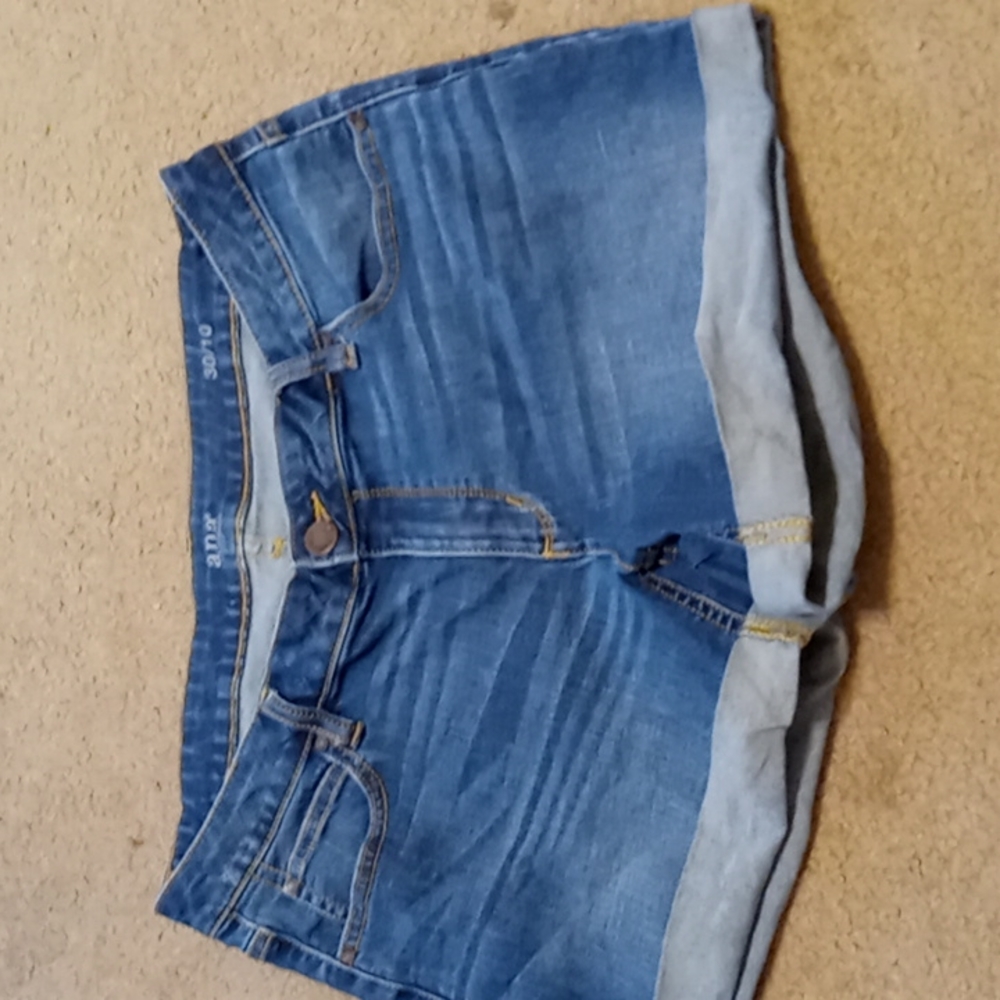 a.n.a shorts. Blue denim with turned up hem. Sz 30/10
